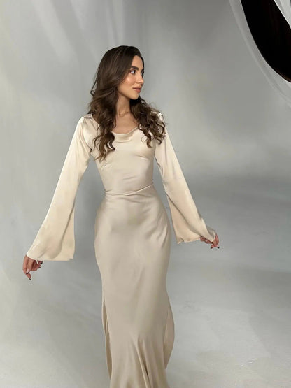Pharia | Robe maxi à manches longues pour femmes – Élégance intemporelle pour chaque occasion