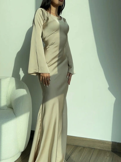 Pharia | Robe maxi à manches longues pour femmes – Élégance intemporelle pour chaque occasion