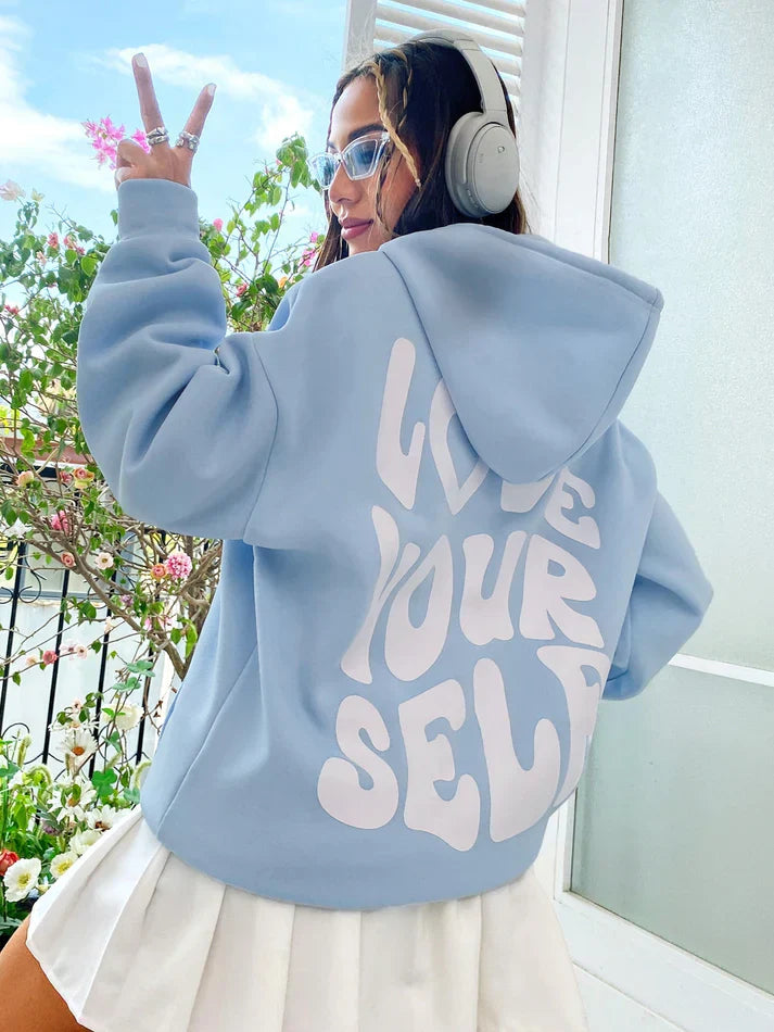 Phoebe | Sweat à capuche "Aime-toi" pour femmes