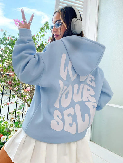 Phoebe | Sweat à capuche "Aime-toi" pour femmes