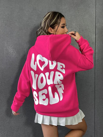 Phoebe | Sweat à capuche "Aime-toi" pour femmes