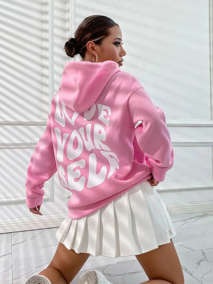 Phoebe | Sweat à capuche "Aime-toi" pour femmes