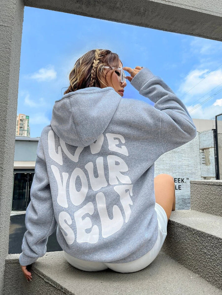 Phoebe | Sweat à capuche "Aime-toi" pour femmes
