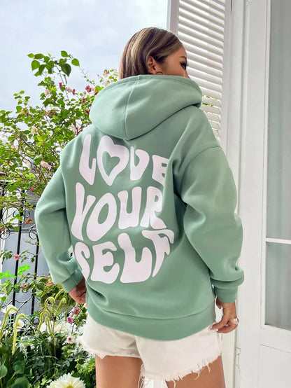 Phoebe | Sweat à capuche "Aime-toi" pour femmes