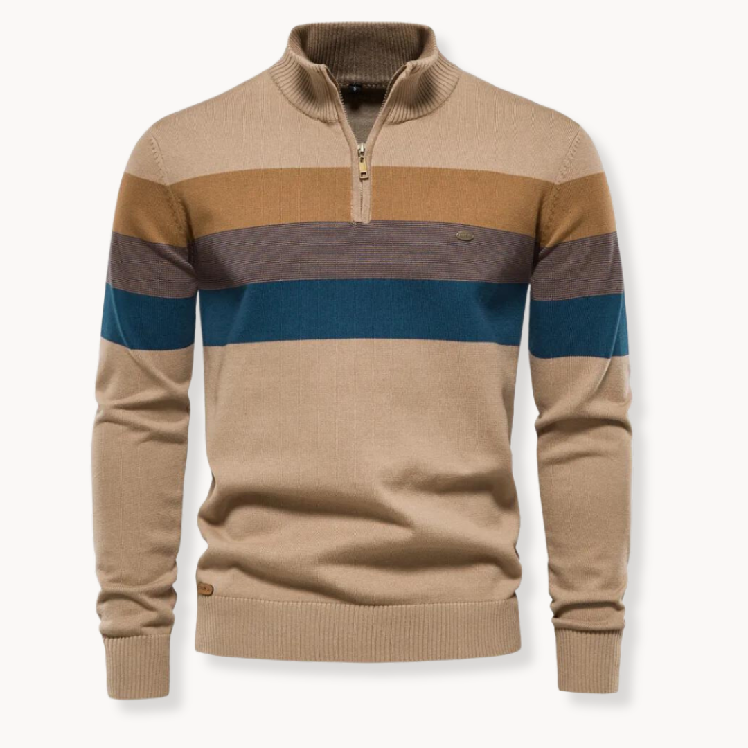 Quarter | Pull rayé raffiné pour hommes
