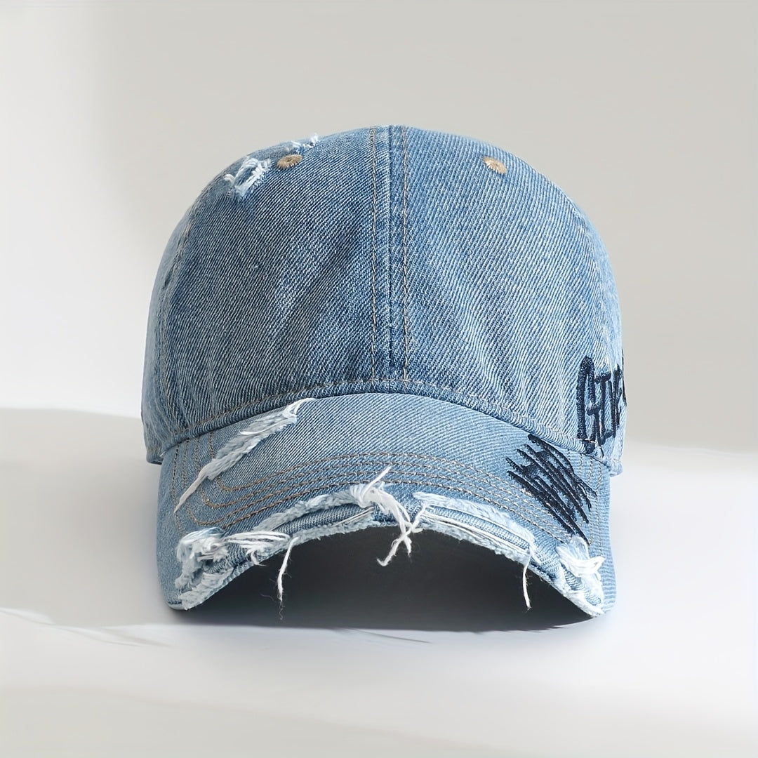 Rebel | Casquette en denim délavé unisexe