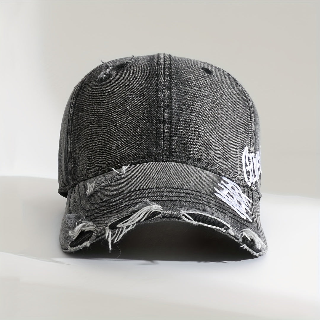 Rebel | Casquette en denim délavé unisexe