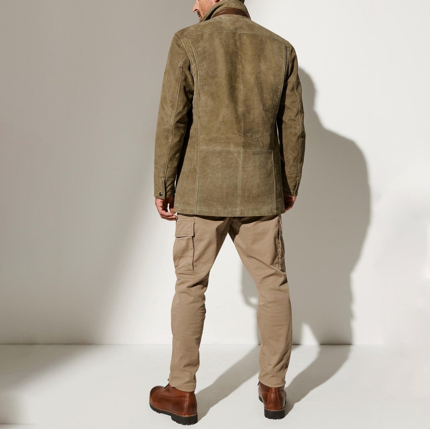Ricardo | Blazer en cuir suédé pour hommes