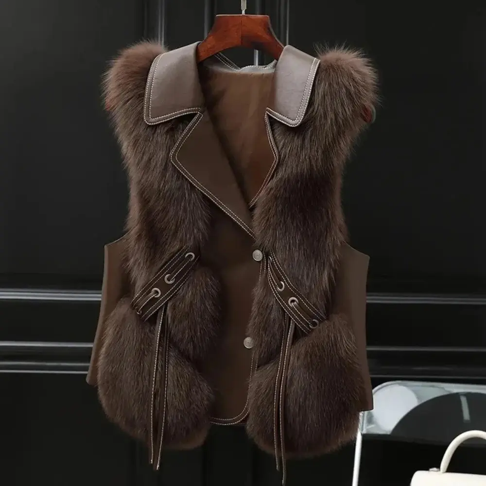 Rosie | Women’s Sleeveless Fur-Trimmed Vest