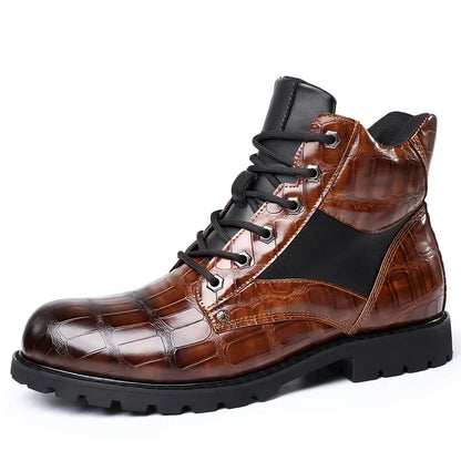 Dan | Bottes en cuir embossé crocodile pour hommes