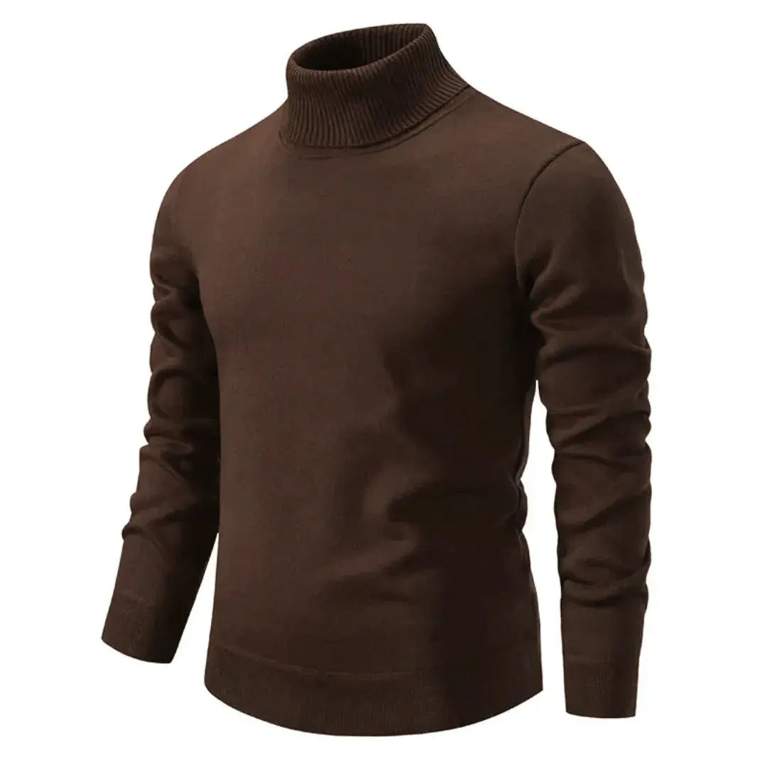 Salene | Pull col roulé en laine Shetland de luxe pour homme