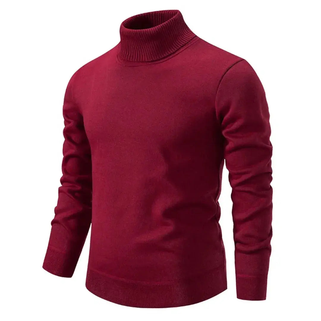 Salene | Pull col roulé en laine Shetland de luxe pour homme