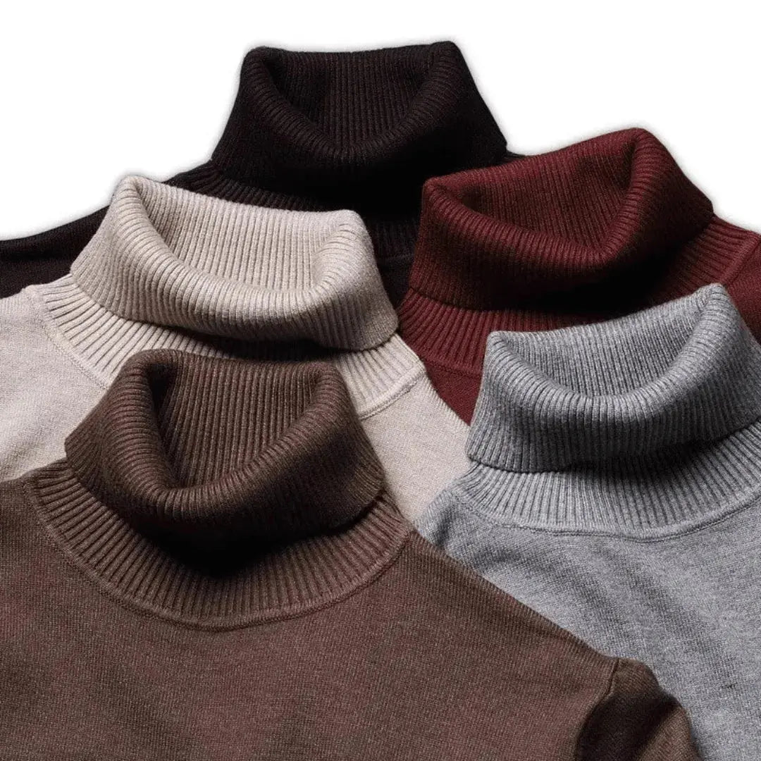 Salene | Pull col roulé en laine Shetland de luxe pour homme