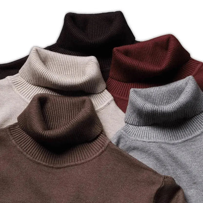 Salene | Pull col roulé en laine Shetland de luxe pour homme