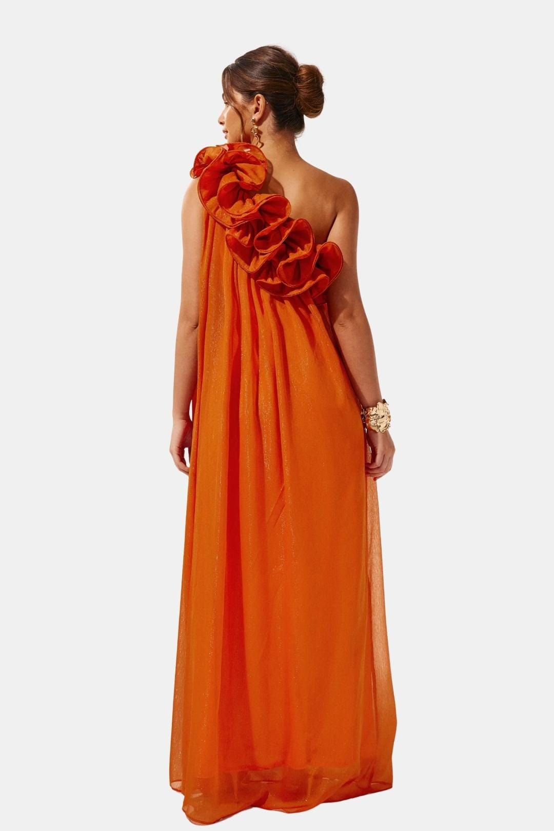 Solandra | One-Shoulder Floral Maxi Cocktail Dress2