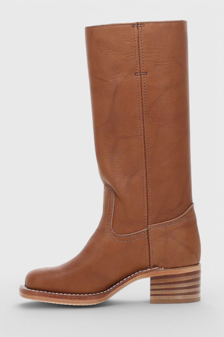 Ellaida | Bottes en cuir à talons hautes pour femmes