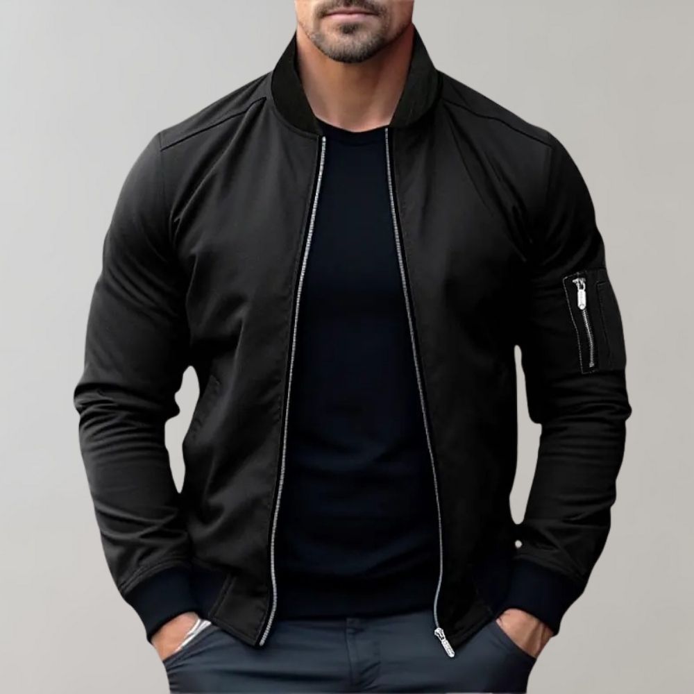 Stanley | Veste bomber zippée ajustée pour homme avec poches