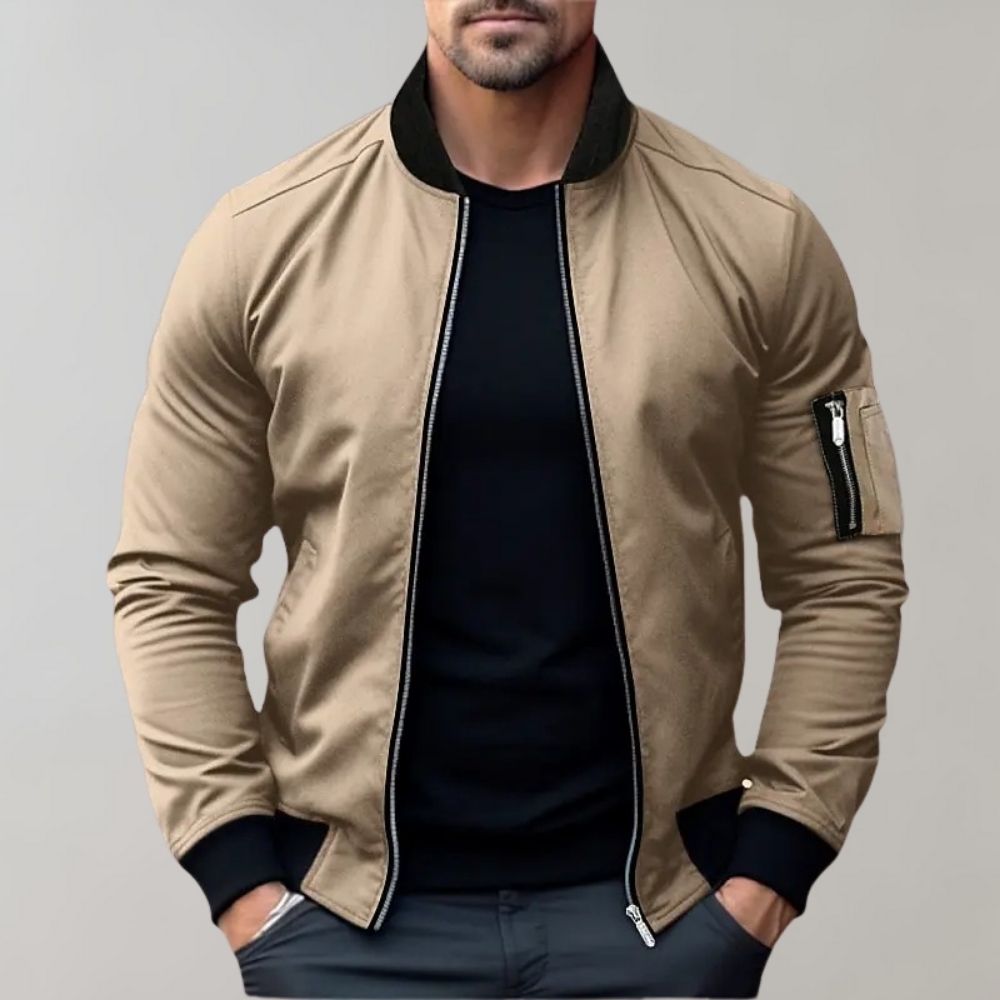 Stanley | Veste bomber zippée ajustée pour homme avec poches