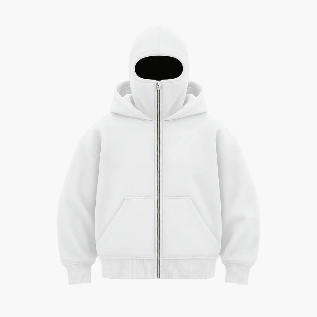 Urban | Sweat à capuche zippé unisexe avec balaclava intégrée