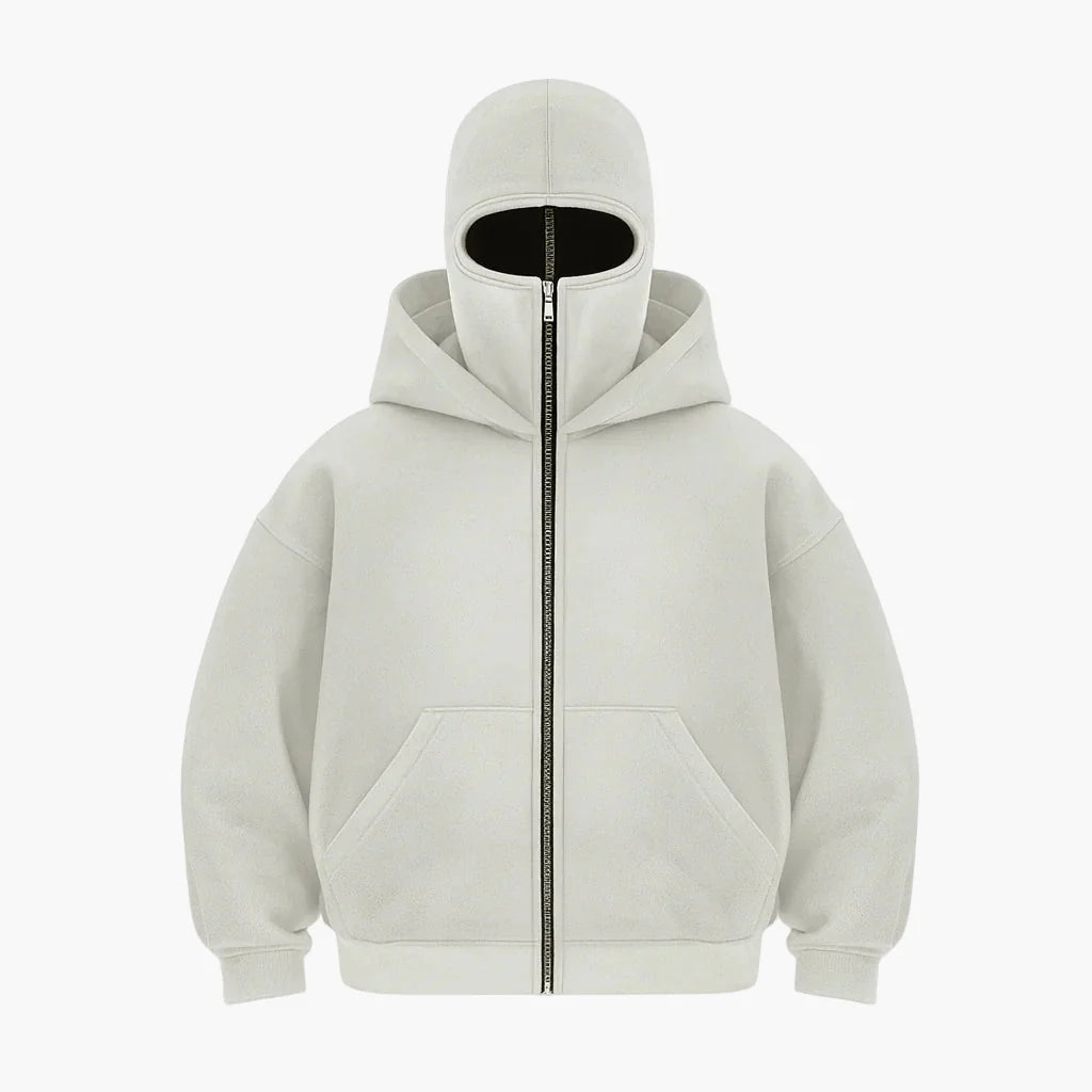Urban | Sweat à capuche zippé unisexe avec balaclava intégrée