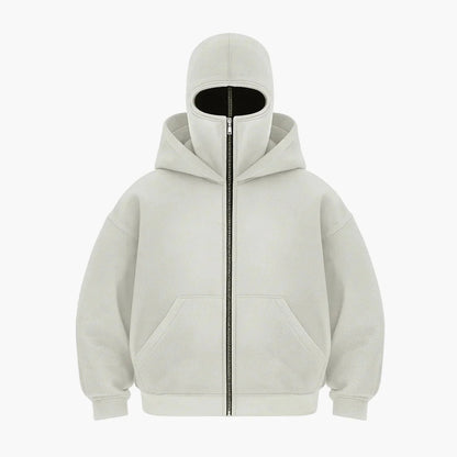 Urban | Sweat à capuche zippé unisexe avec balaclava intégrée
