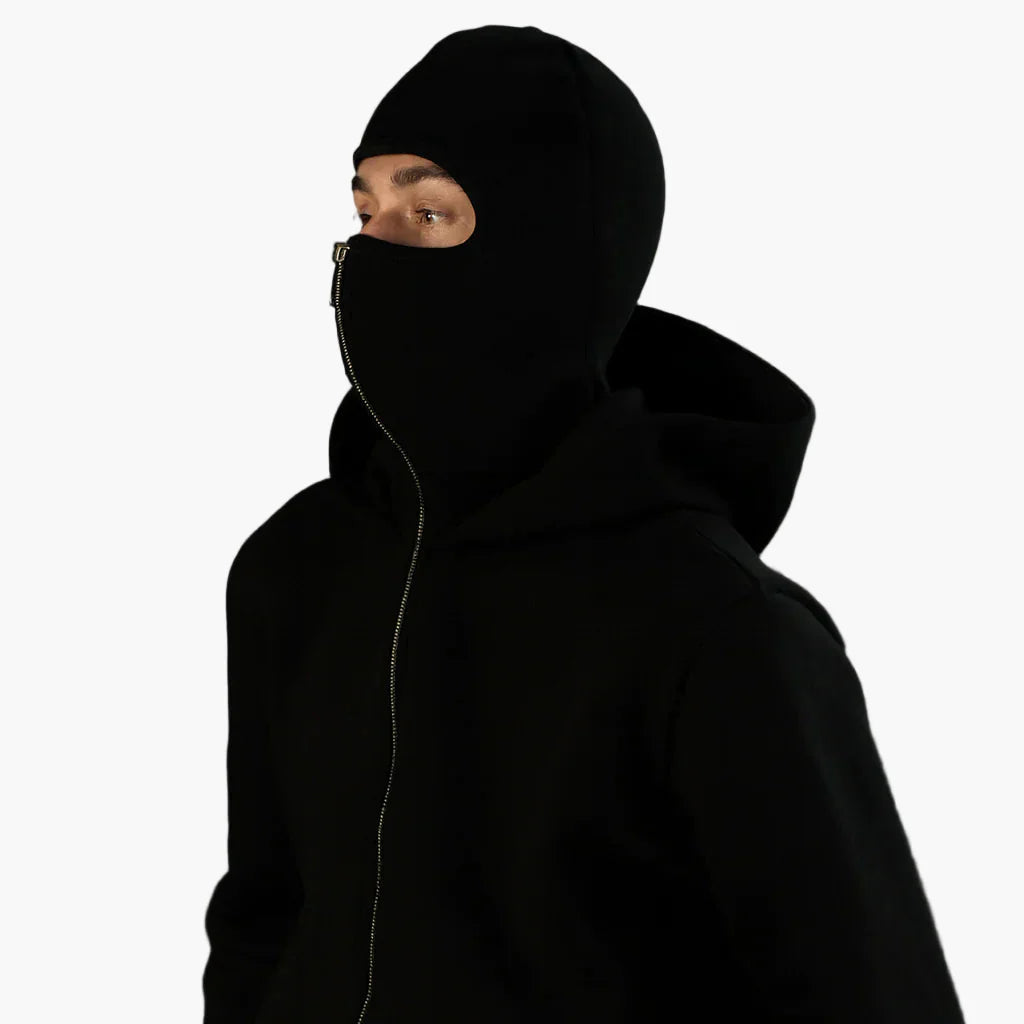 Urban | Sweat à capuche zippé unisexe avec balaclava intégrée