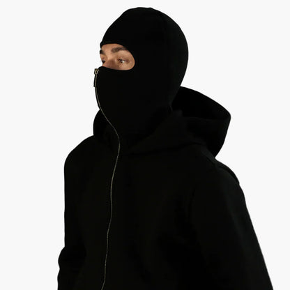 Urban | Sweat à capuche zippé unisexe avec balaclava intégrée