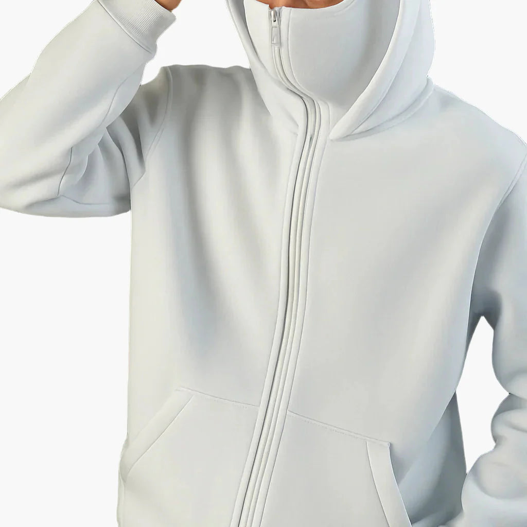 Urban | Sweat à capuche zippé unisexe avec balaclava intégrée
