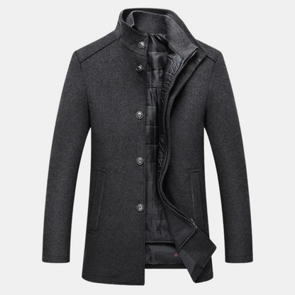 Vernon | Men’s Wool Stand Collar Coat