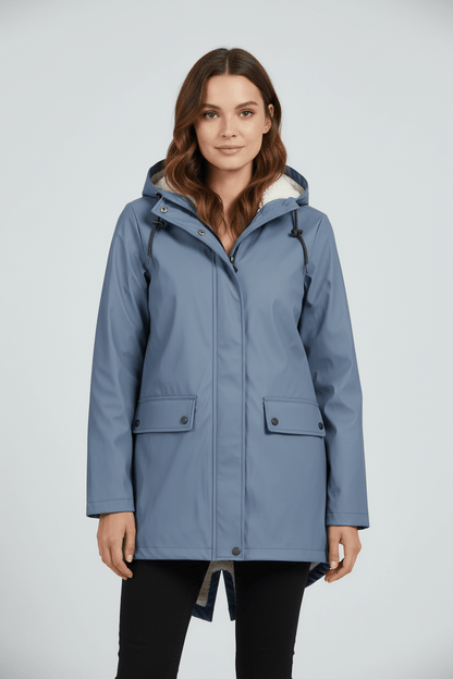 Zerina | Women’s Waterproof Fleece‑Lined Hooded Trench Coat1