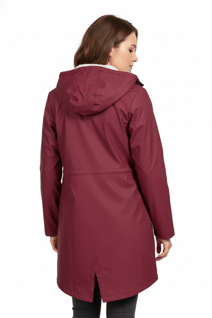 Zerina | Women’s Waterproof Fleece‑Lined Hooded Trench Coat14