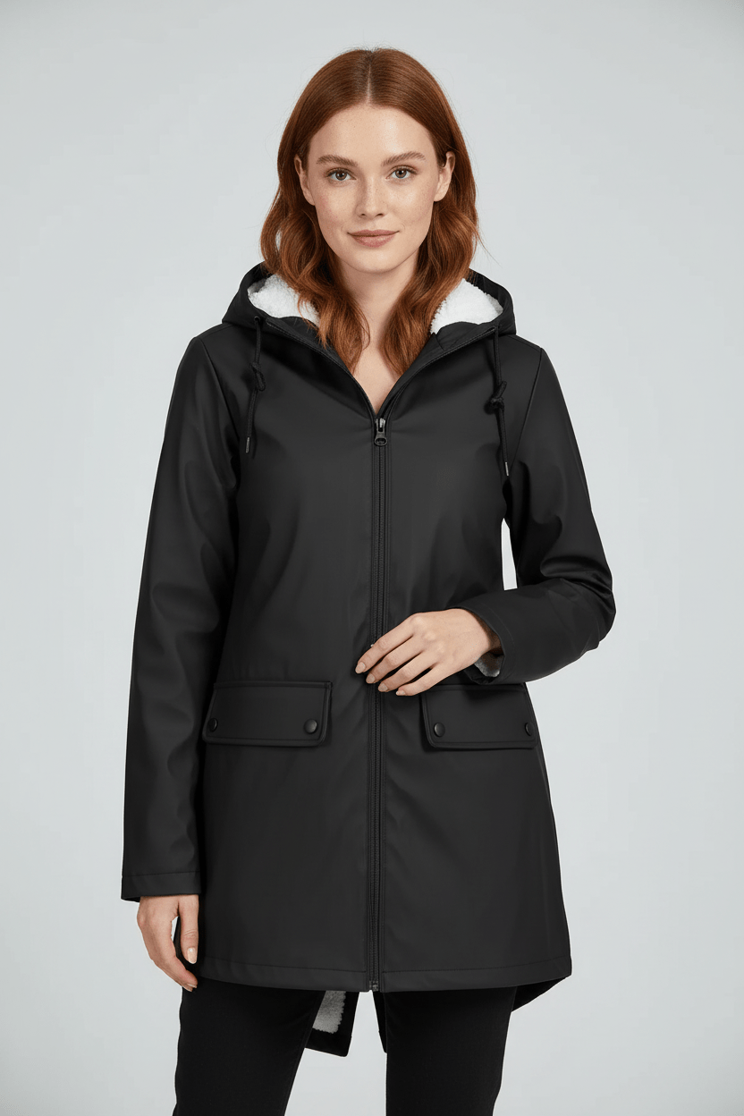 Zerina | Women’s Waterproof Fleece‑Lined Hooded Trench Coat2