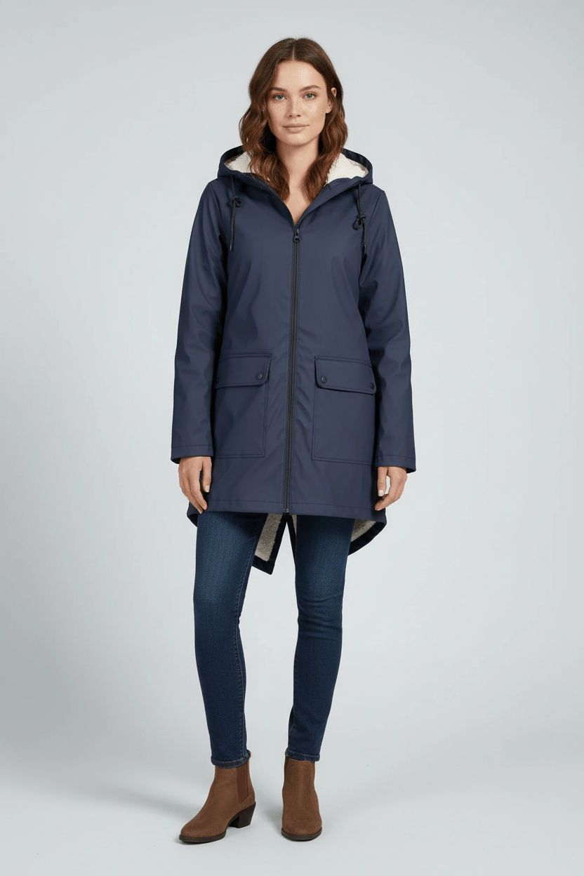 Zerina | Women’s Waterproof Fleece‑Lined Hooded Trench Coat4