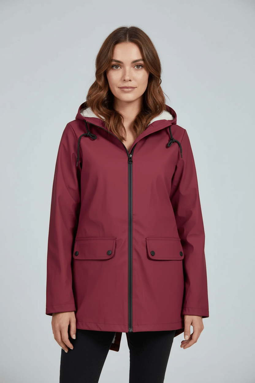 Zerina | Women’s Waterproof Fleece‑Lined Hooded Trench Coat5