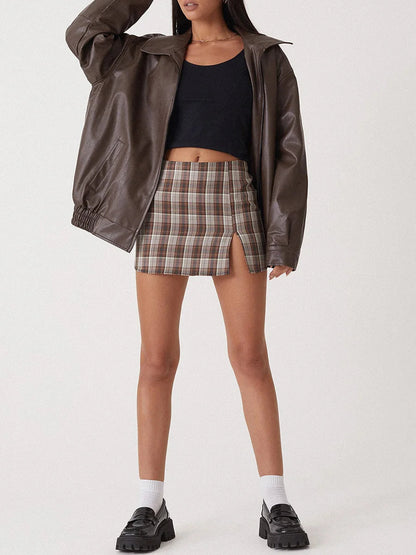 Zoiey | Veste bomber en cuir oversize pour femmes