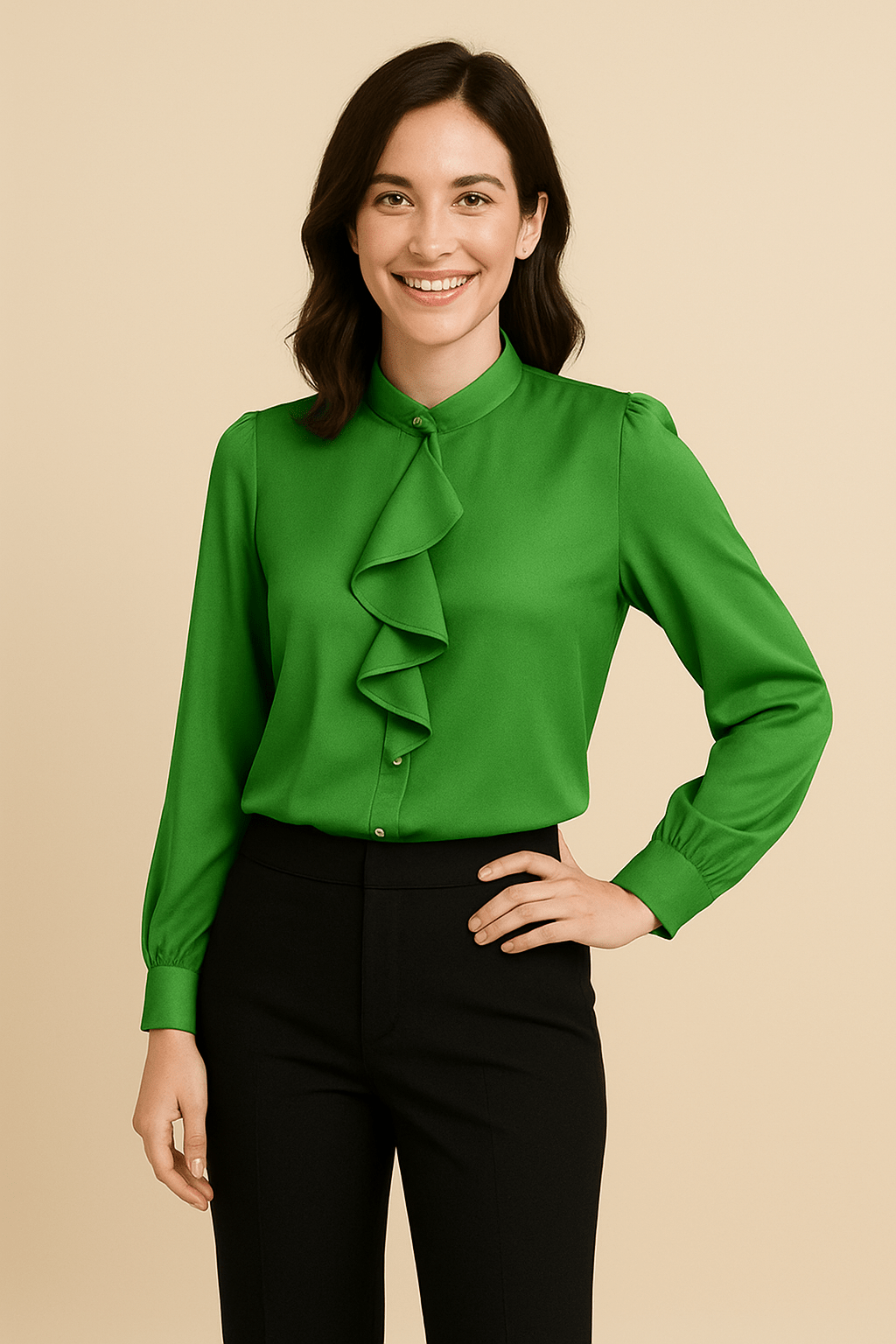 Dulciana | Blouse avec détails en volants pour femmes