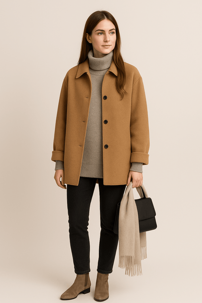 Garalyn | Women’s Wool‑Blend Coat – Tailored Classic Finish