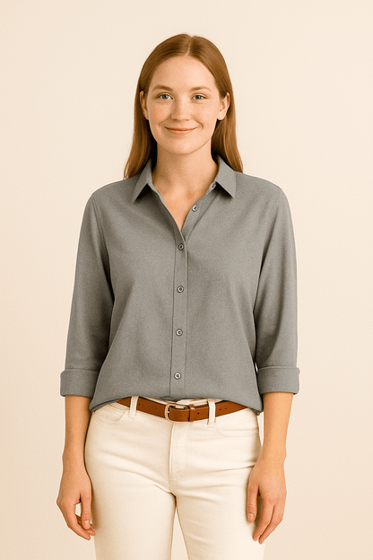 Yalina | Blouse en satin pour femmes – Finition drapée élégante