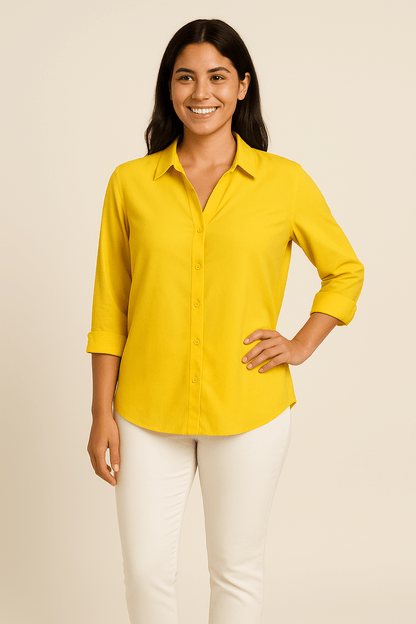 Yalina | Blouse en satin pour femmes – Finition drapée élégante