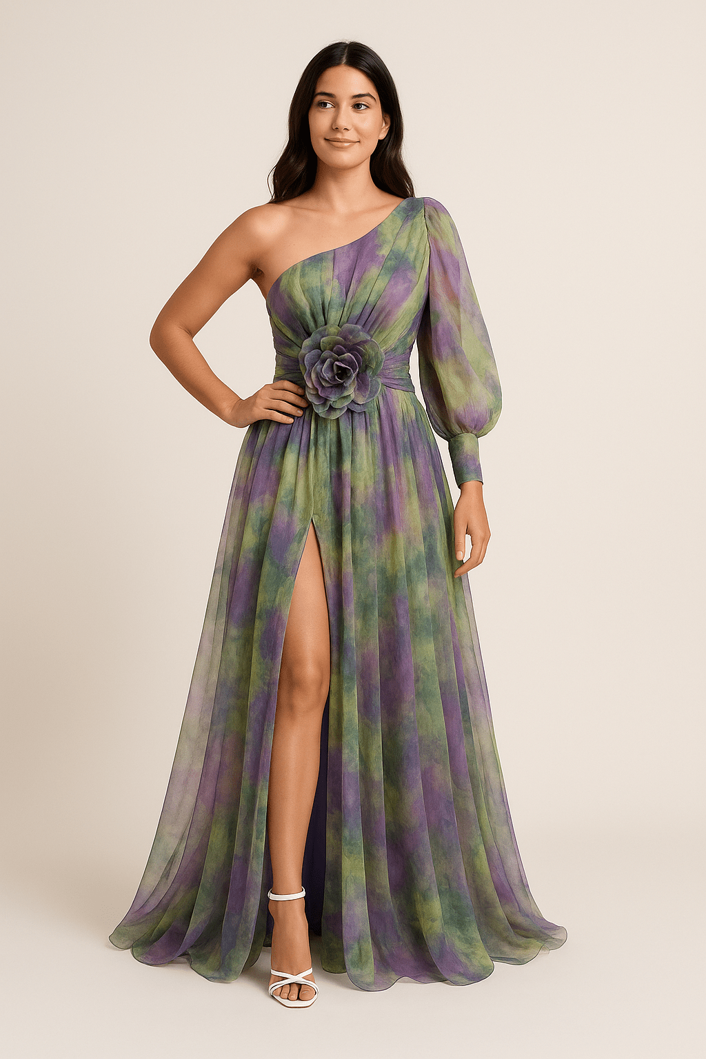 Galiana | Robe A-line à une épaule pour femmes
