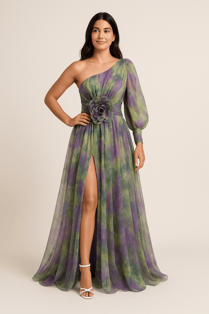 Galiana | Robe A-line à une épaule pour femmes