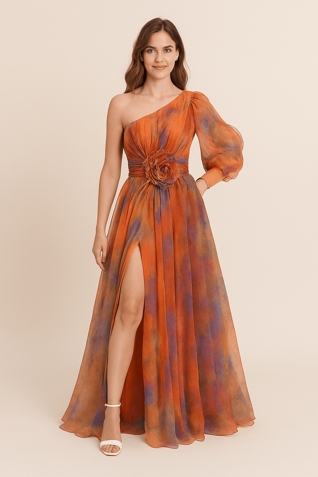 Galiana | Robe A-line à une épaule pour femmes