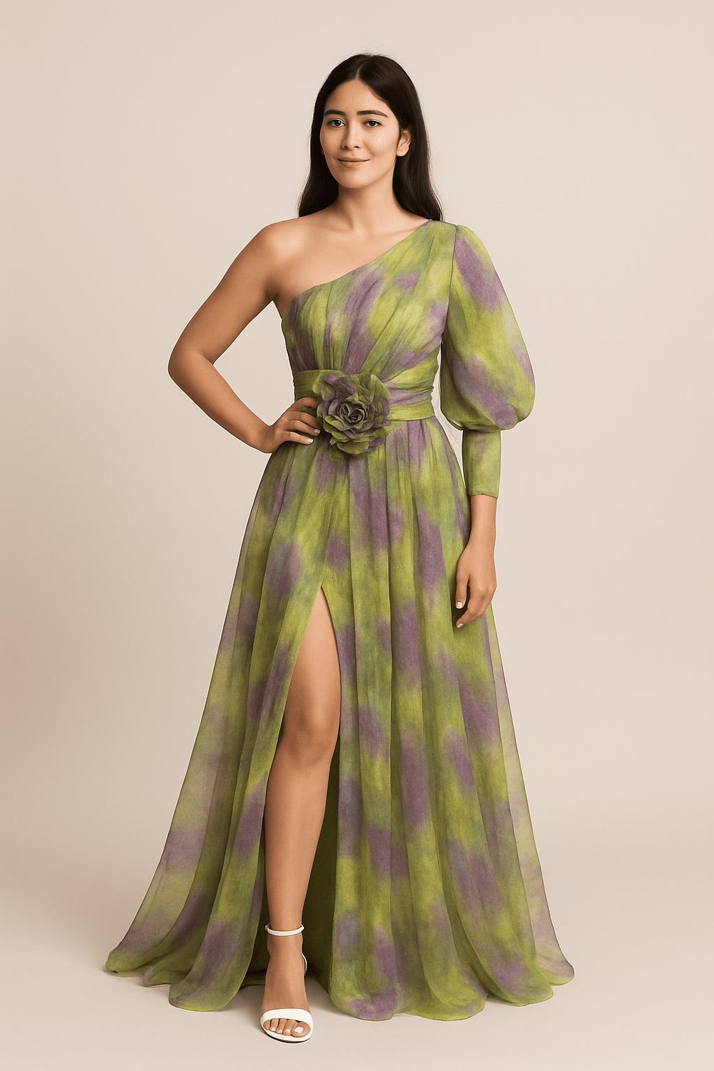 Galiana | Robe A-line à une épaule pour femmes