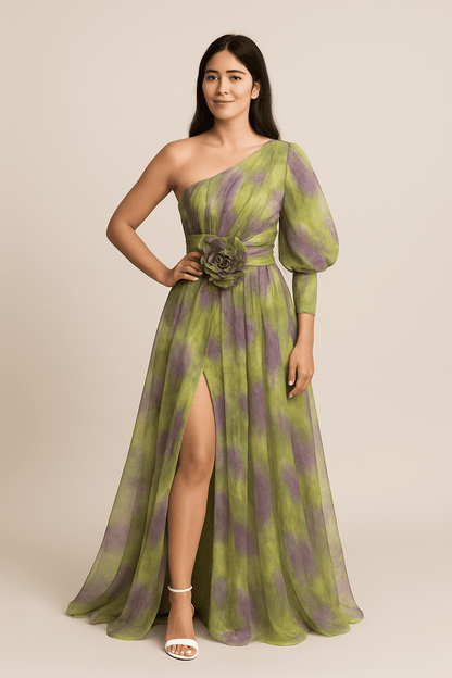 Galiana | Robe A-line à une épaule pour femmes