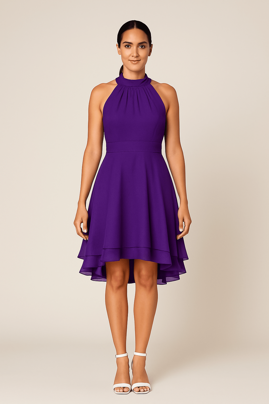 Zyelina | Robe sans manches à col halter pour femmes